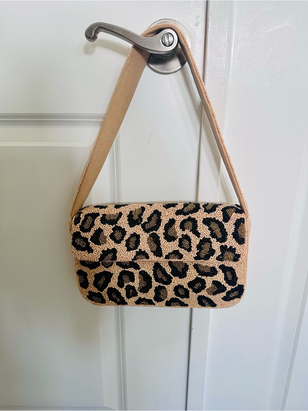 🐆Leopard Beaded Shoulder Bag🖤✨ NWT - Picture 5 of 6